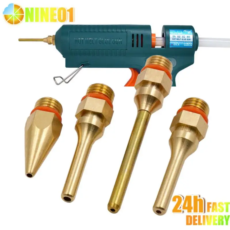 4pcs Melt Glue Gun Long Nozzle Diameter 1mm 1.3mm Aperture Industrial Glue Gun DIY Craft Repair Welding Tools Soldering Supplies