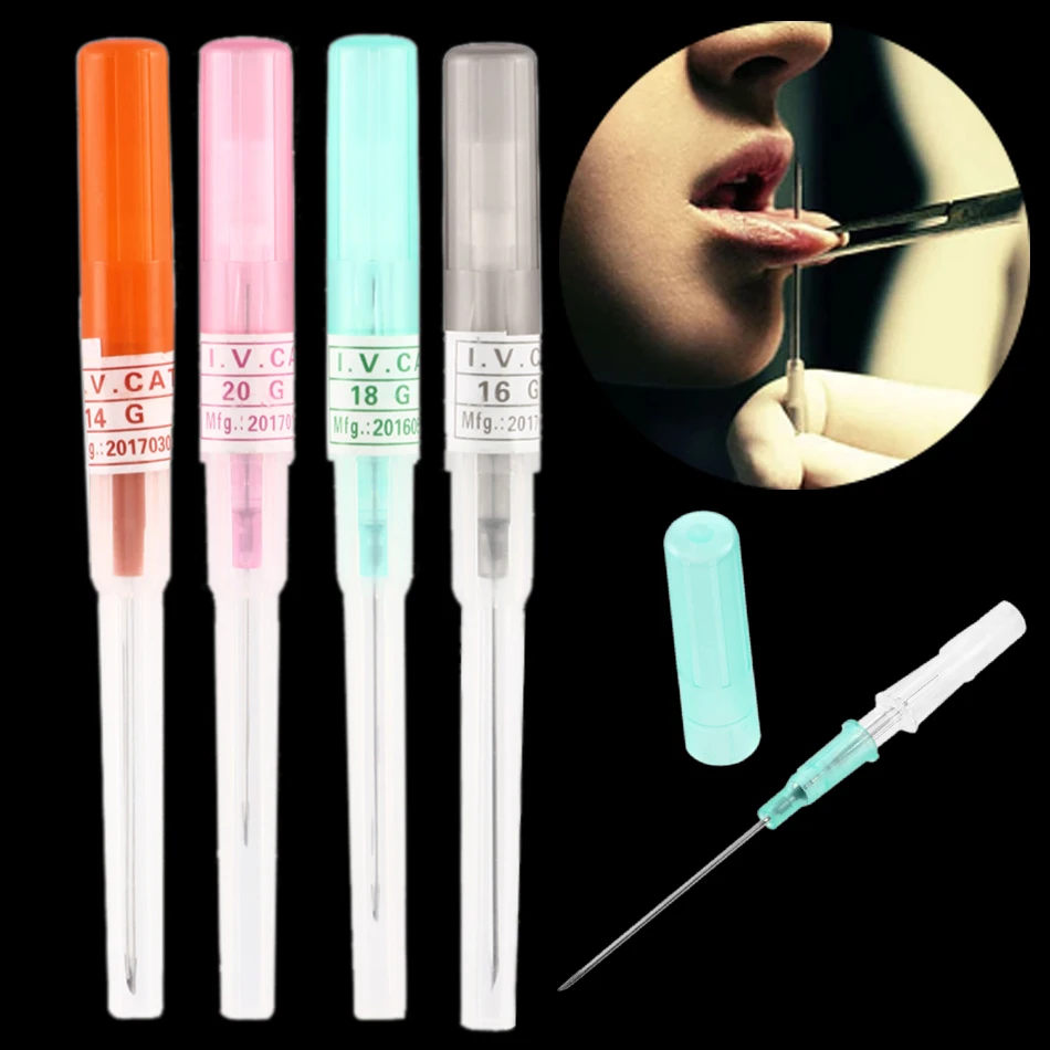 1Set 14G 16G Disposable Professional Body Piercing Tool Kit Piercing Needle Clamp Tools Ear Tragus Nose Eyebrow Navel Piercings body piercing kit