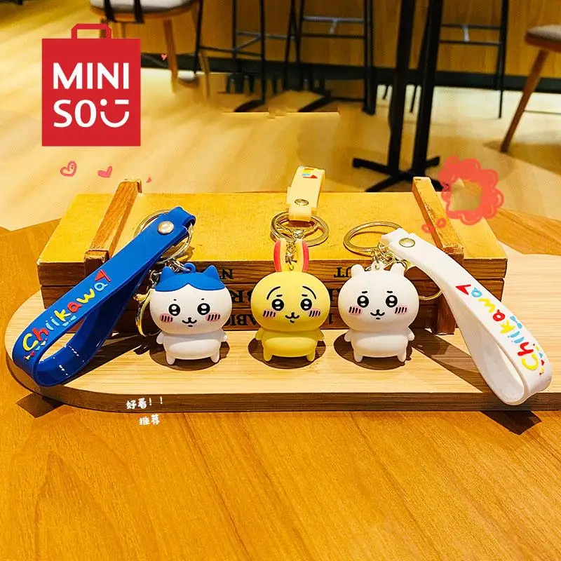 

MINISO Series Kawaii Anime Chiikawa Usachi Jiyi Keychain Bag Pendant Cute Cartoon Cute Cartoon Key Pendant Gift Toys for Kids