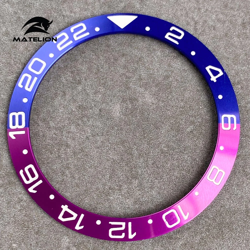 Ceramic Alloy Watch Bezel Insert Ring - 38mm Slope Fit for 40mm Watch Case, Men's Diving Watch Accessory