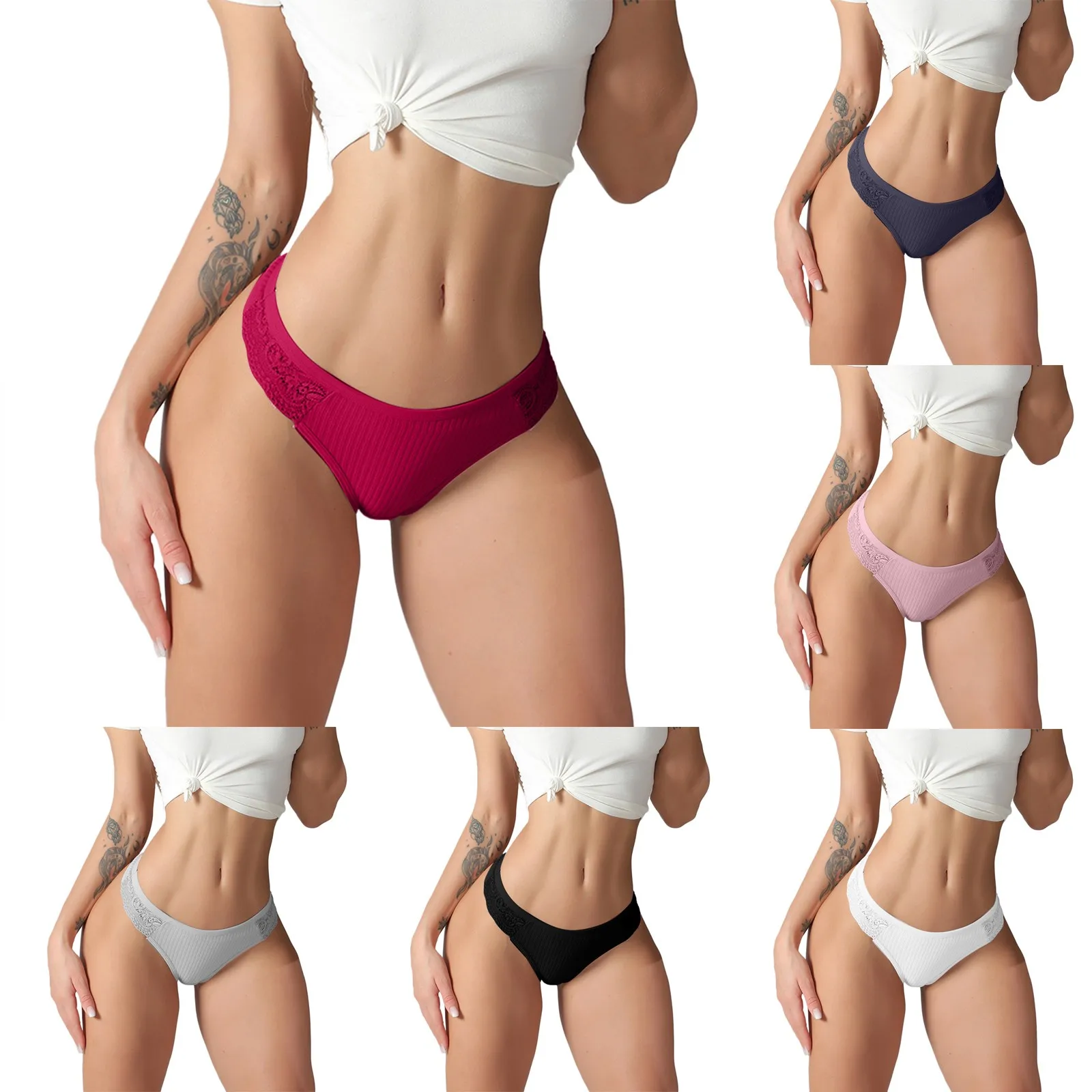 Japanese Women Underwear Female Sexy Low Waist Cotton Crotch Lace Panties Thong