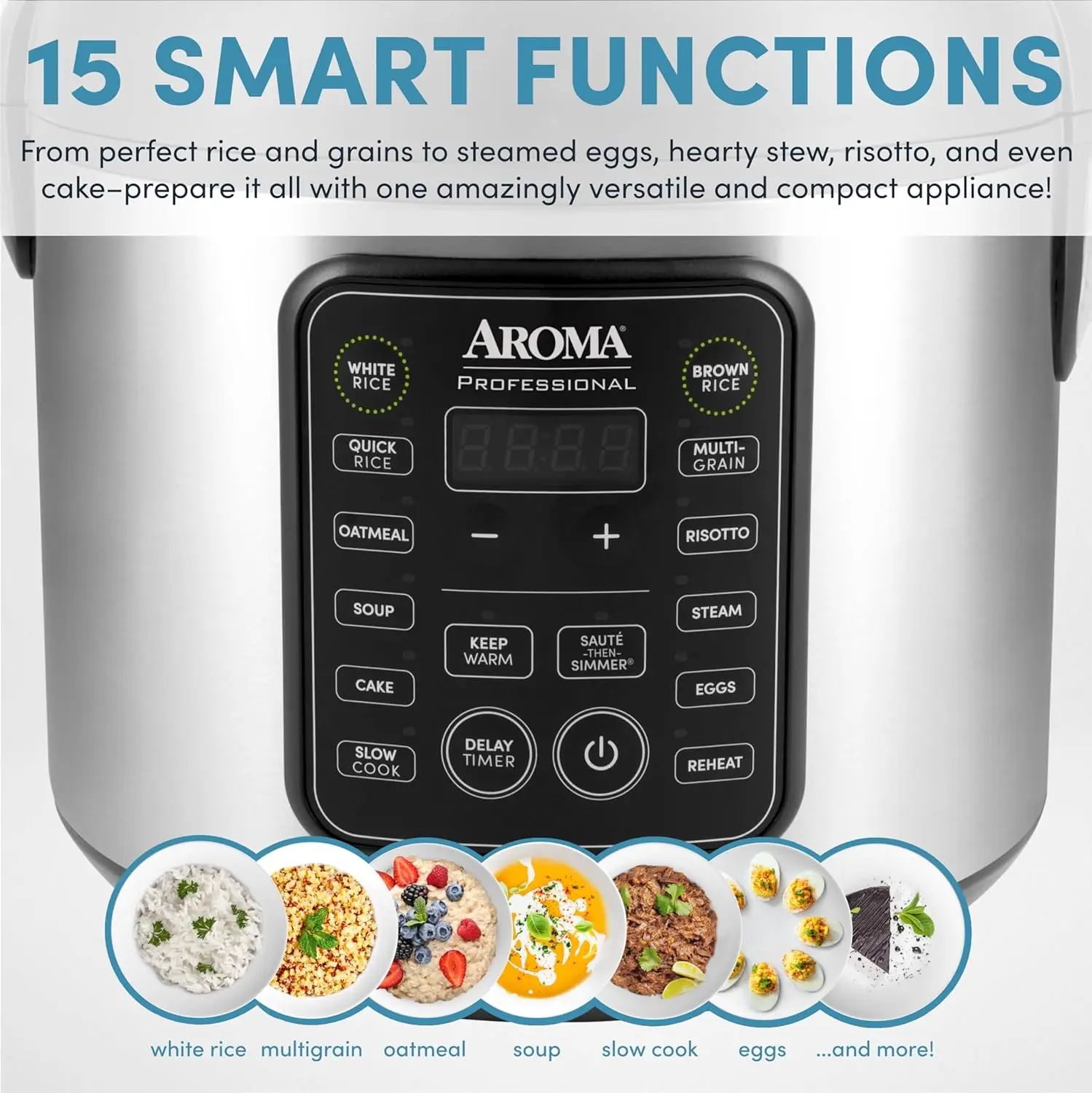 NEW Grain Cooker, Sauté, Slow Cook, Steam, Stew, Oatmeal, Risotto, Soup, 20 Cup 10 Cup uncooked, Stainless Steel 4