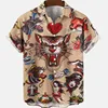 Hawaiian Men's Casual Floral Shirt Short Sleeved Dragon Pattern 3D Printing Original Summer Oversized Street Top-level Sale 1