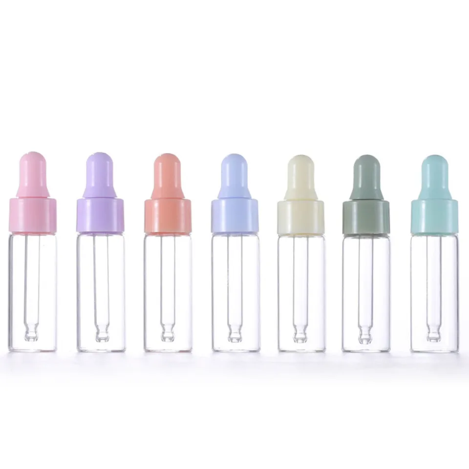 10 Pack Glass Dropper Bottles with Macaroon Caps