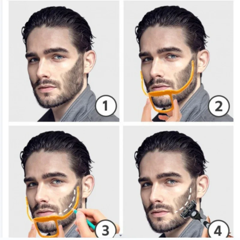 High Quality Practical Silicone Men's Beard Shaping Beard Shaper Tool Neckline Guide Easy Clean and Carry Out Beard Shaper