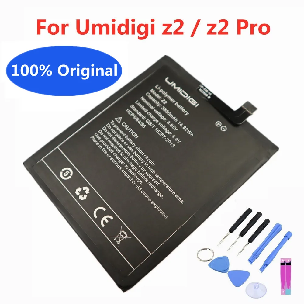 

New High Quality Authentic 3850mAh Replacement Battery For UMI Umidigi Z2 Smart Mobile Phone Bateria Batteries + Tools