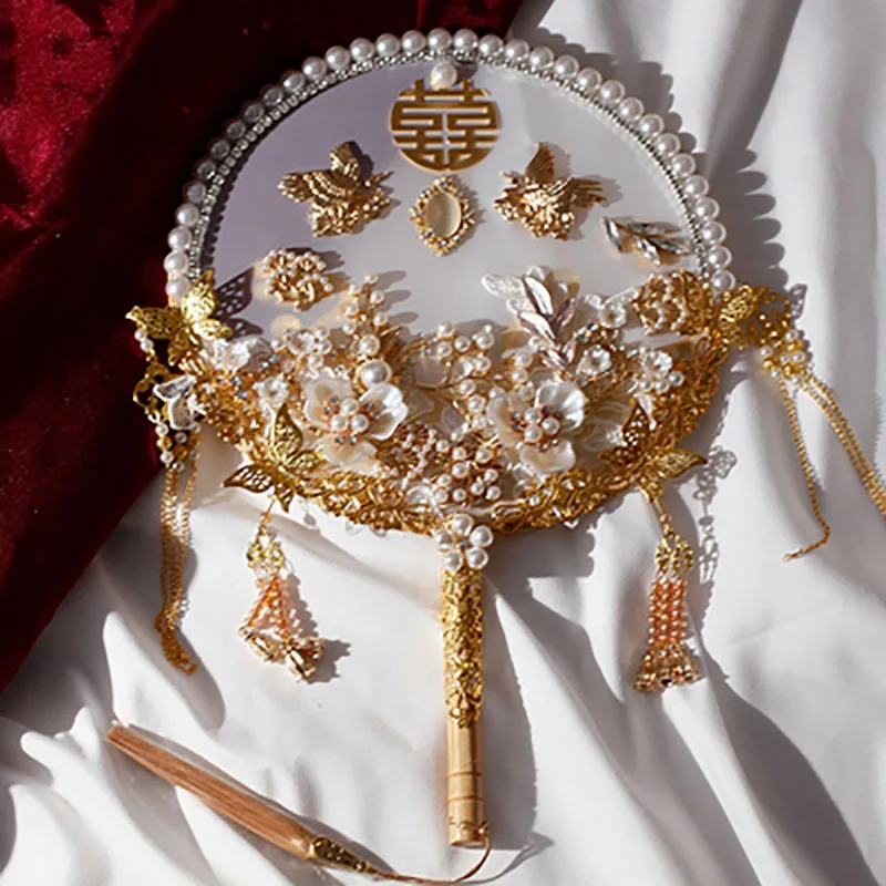 Chinese Wedding Hand Holding Fan, Ancient Style, Bride Group Fan, DIY Wedding Gifts