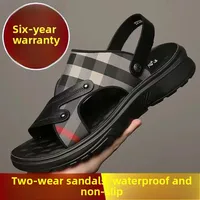 High-End Men's Sandals New Summer Outdoor Wear-Resistant Anti-Slip Soft Bottom Breathable Slippers PVC Material Adult Shoes