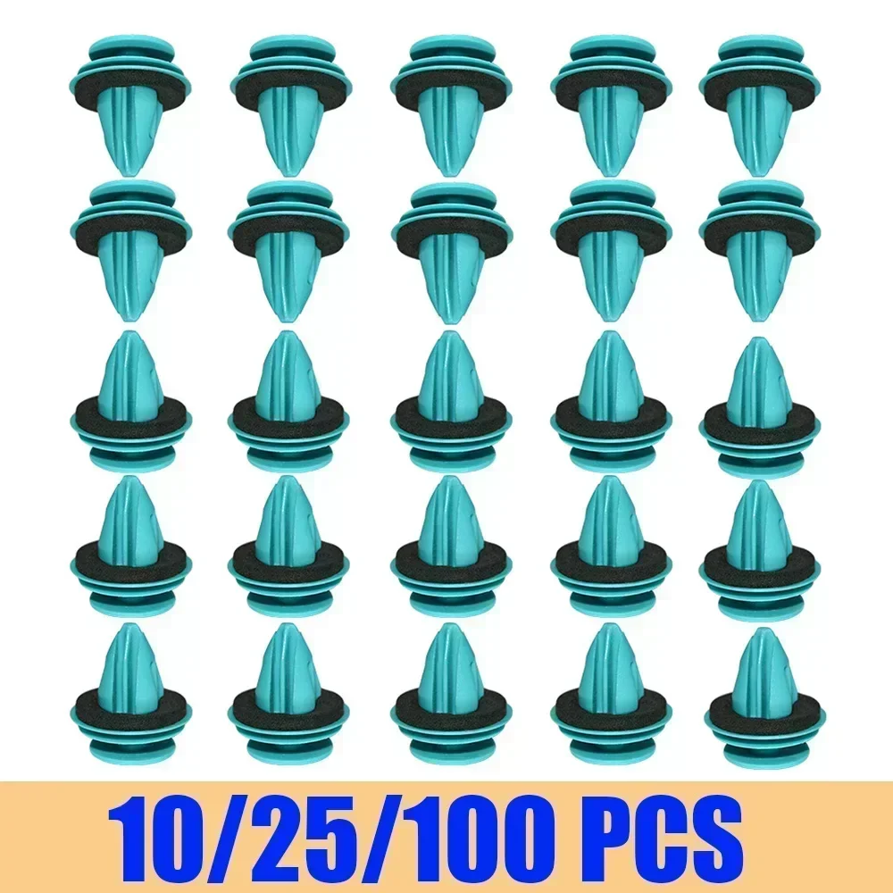 100-20PCS Auto Door Panel Clip with Seal Ring Auto Fastener Rivet Bumper Clip Retainer Car Interior Retaining Accessories