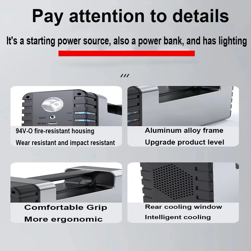 Medium Large Trucks 24V 8998000mAh/9998000mah Car Jump Starter Emergency Power Truck