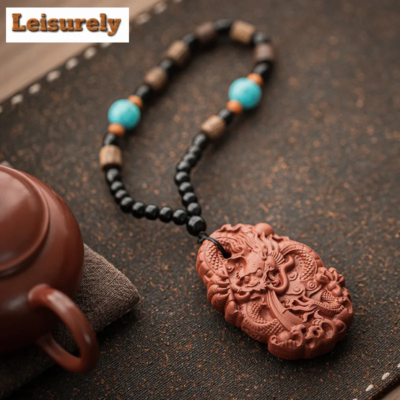 Cinnabar Handle Piece Turtle Shell Dragon Stele Tea Pet Elegant Exquisite Miniatures Tea Figurine Play Toys Tea Statue Ornaments