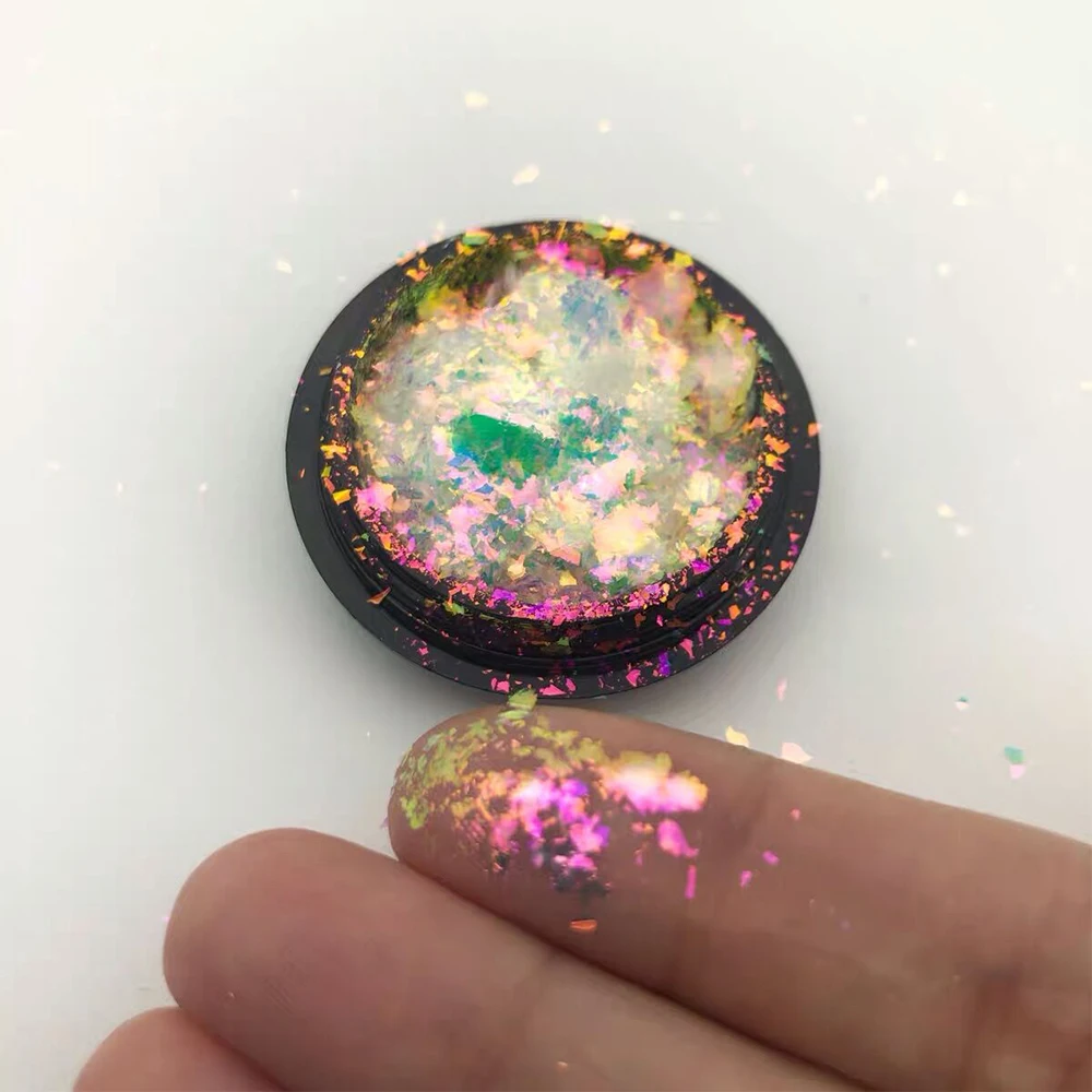 1Box Twinkle Mermaid Stars Decals Nail Glitter Holographic Mix-Shaped  Chunky Flakes DIY Manicure Decorations Loose