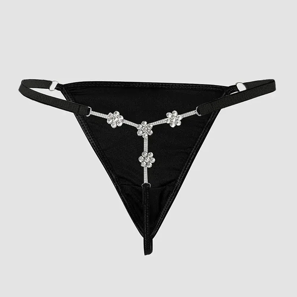 Waist Accessories Rhinestone Flower T-shaped Sexy Exaggerated Waist Accessories Beach Body Chain