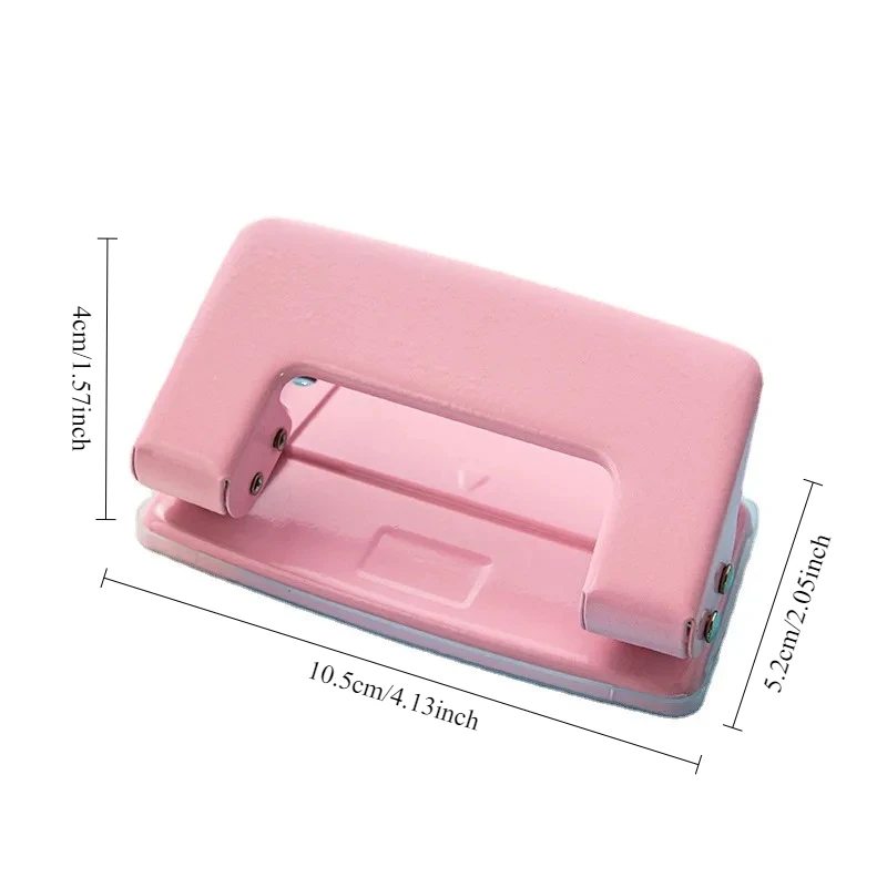 1pcs 컬러 더블 홀 미니 펀치 6mm 라운드 수동 펀치 사무 문서 루스 리프 바인딩 펀치 문구