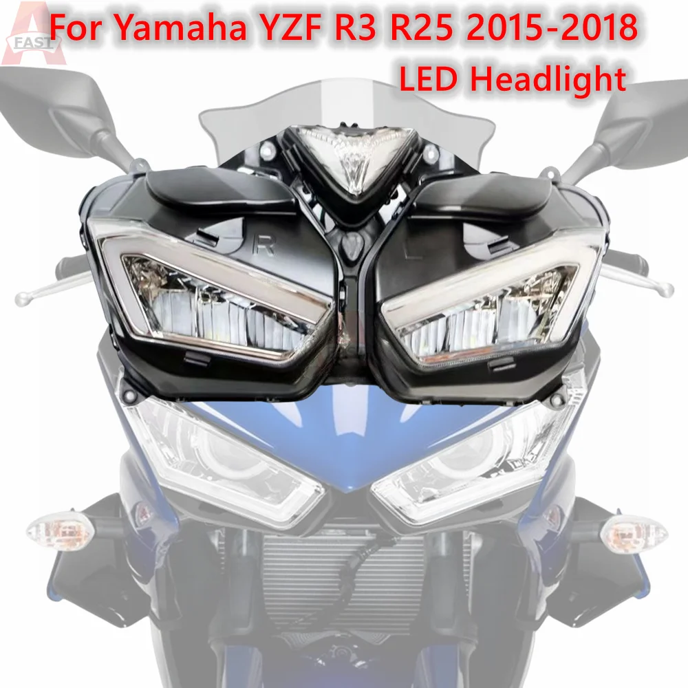 YZF-R3 / YZF-R25 カスタムLEDヘッドライト プロジェクター Amazon | 【SUKIRACING】YZF-R25/R3 LED 2015-2018 ヘッドライト