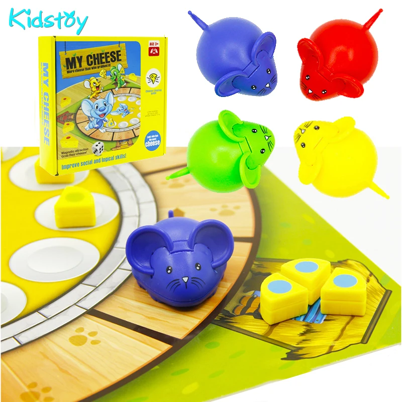 

Kidstoy Mouse AND Cheese Toys Play Multiplayer Board Games Color Cognitive Toy for Children Family Interaction Gift
