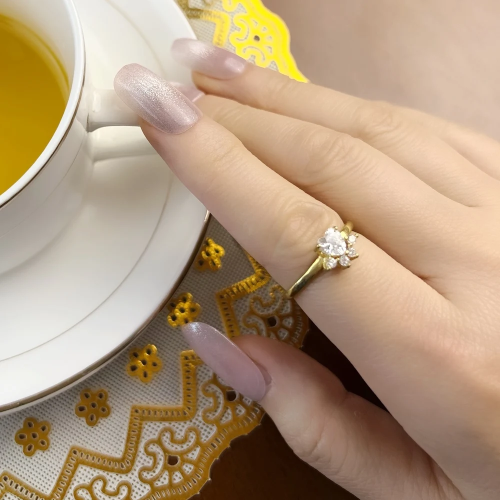 Ring Brilliant Paw Cat Europa-Stil Zarter feiner Schmuck für Frauen Sommer Brandneues süßes Geschenk aus 925er Sterlingsilber – Detail 6