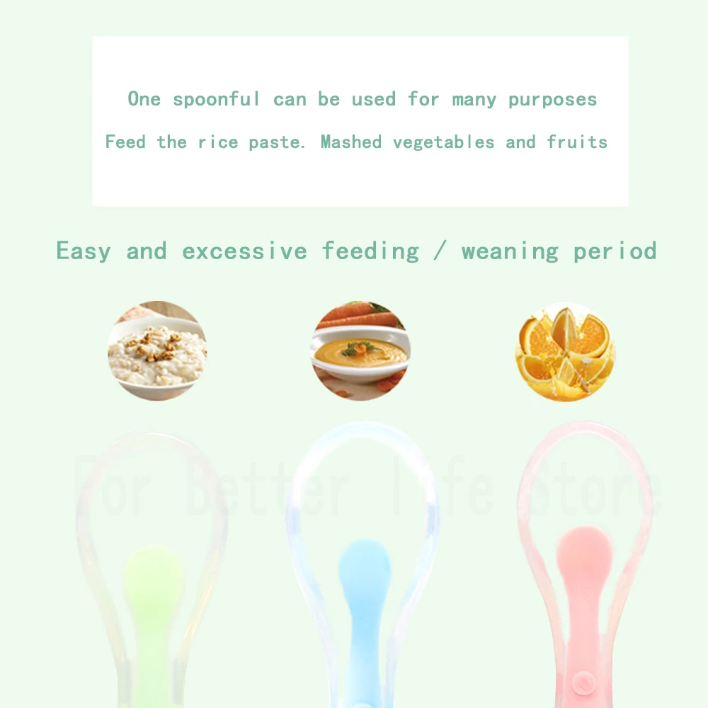 children Training Spoon cutlery Baby Silicone Spoon Children Complementary Food Soft Feeding Tableware Storage Box