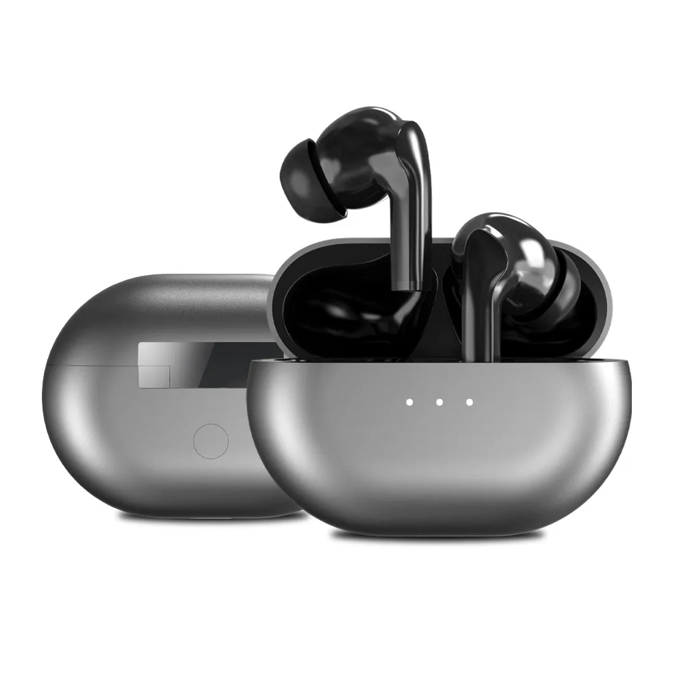 

Gray Real Anc Earbuds Wireless Bluetrum Chip,Active Noise Reduction Earphone B 5.0 Transparent Mode Clear Sound Earbud