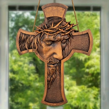 Retro Wooden Jesus Cross 1