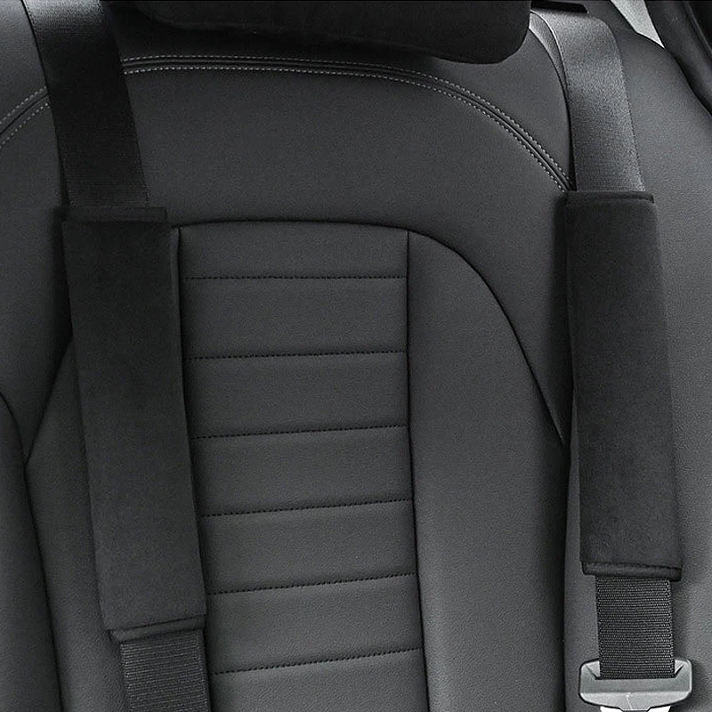 2pcs Car Seat Belt Covers Car Accessories Plush Car Safety Belt Pad Shoulder Pad Soft Seat Belt For Adults Accessories Interior 4