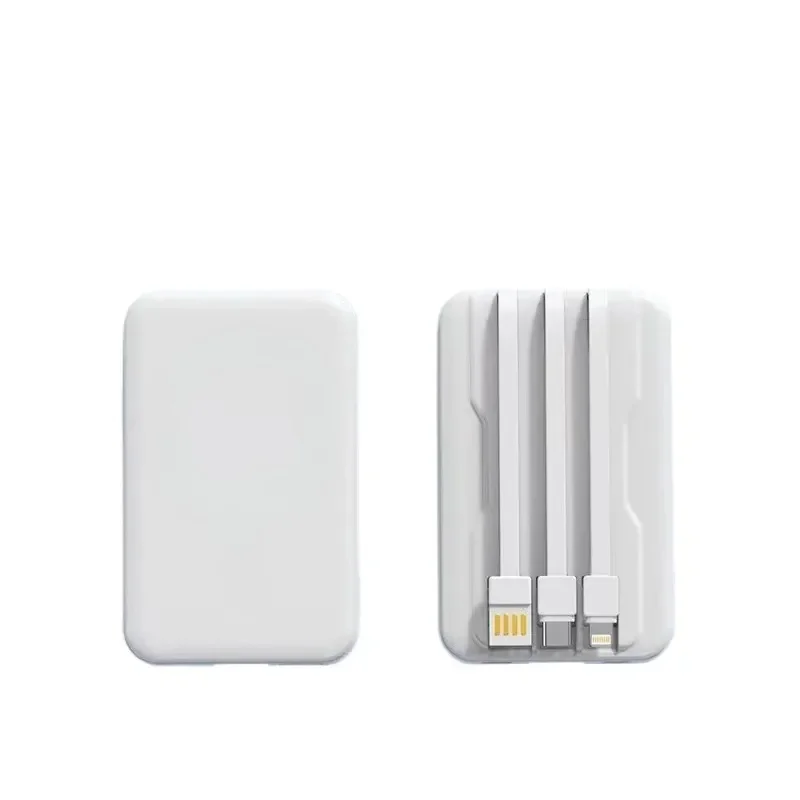 20000mAh 5V 무선 충전 마그네틱 흡착식 휴대용 고속 충전 보조배터리 (내장 케이블 포함)