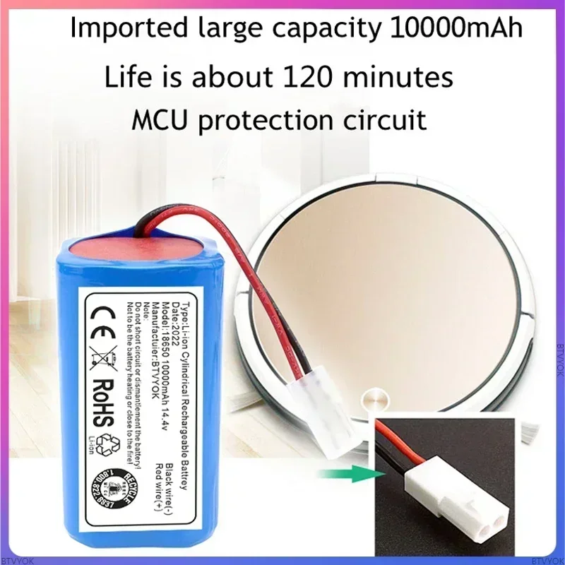 

14.4V 10Ah Battery for Essential G1 RU (SKV4136GL) (MJSTG1)/Mijia G1 MJSTG1/TEFAL X-PLORER SERIE 20 RG6825WH RG6871WH RG6875WH