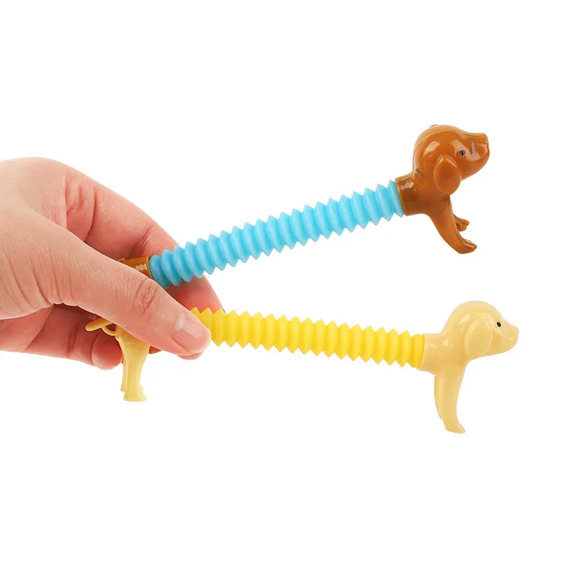 Buntes, dehnbares Hundespielzeug: Teleskopierbare Tierfiguren zur sensorischen Stresslinderung, langlebig zum Quetschen ​ Interaktives Haustier-Spielzeug Haustier-Puzzle – Detail 2