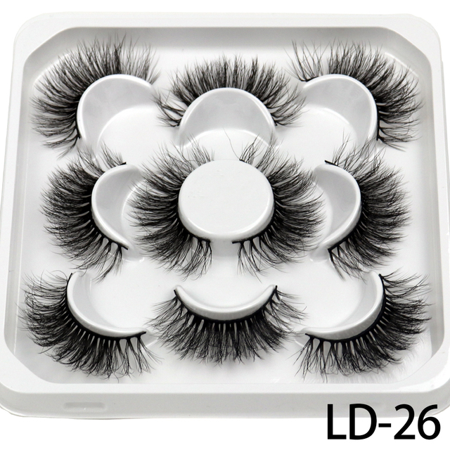 Pairs 25mm 3D Mink Lashes Bulk Russian Volume Fluffy Natural False Eyelashes Thick Dramatic Mink Eyelashes Wholesale maquiagem