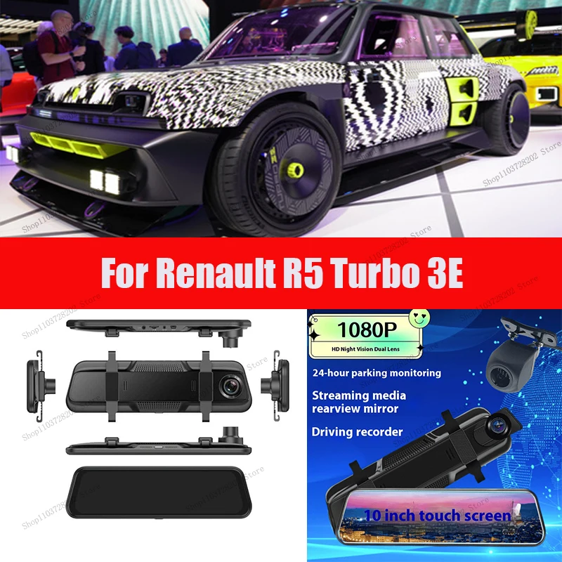 

For R5 Turbo 3E 4K WIFI GPS Car Dvr Mirror Dash CamDual Lens Dashcam Drive Recorder Stream RearView Mirror IPS Screen Camera