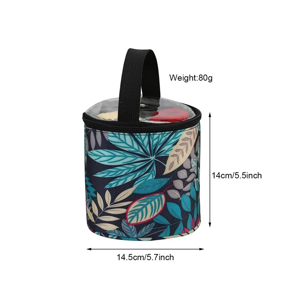 13x13x3cm Woolen Printed Storage Drum Bag 600D Oxford Cloth Knitting Bag Oxford Cloth Crochet Organizer Yarn Knitting Tote yarn storage bag