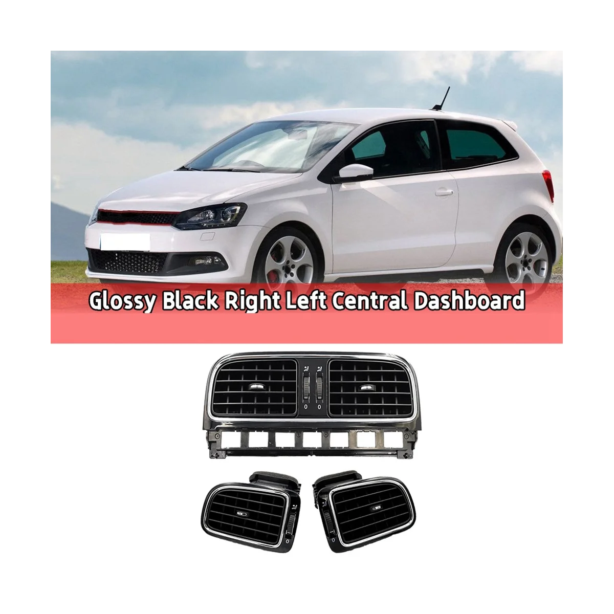 6RD819728 C A/C Air Outlet Vent Grill Cover for VW Polo 2011- 6R0 819 728