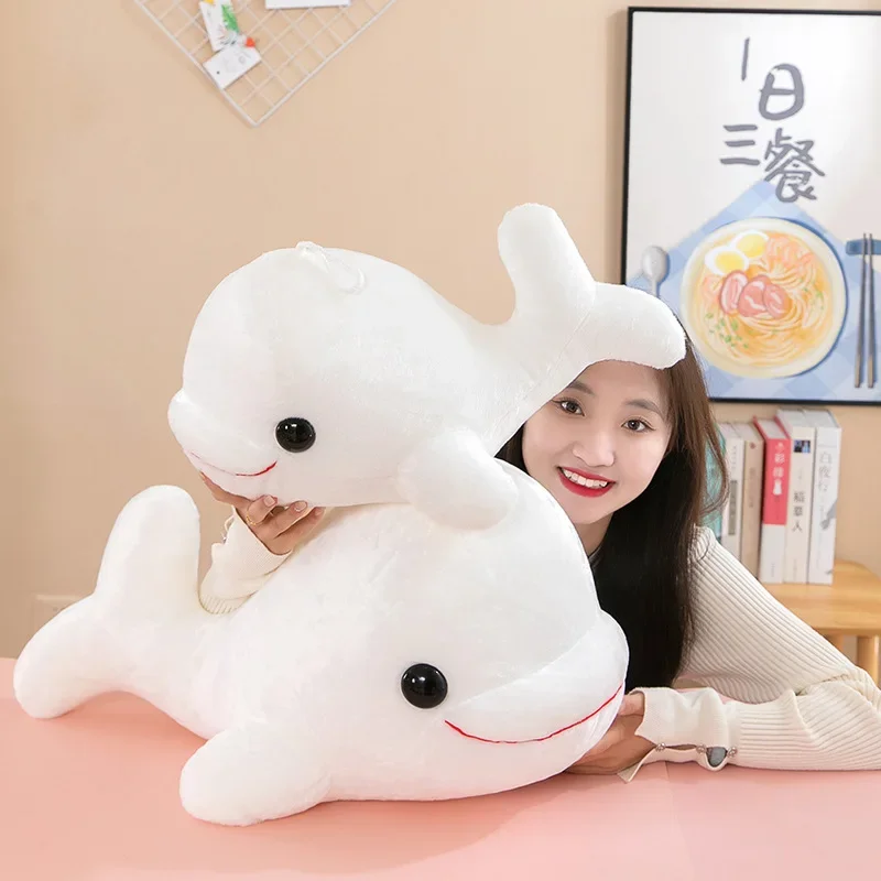 JAWSEU Delfín De Peluche 50 Cm | Suave Y Abrazable | Cremallera Lavable | Azul, Rosa O Gris