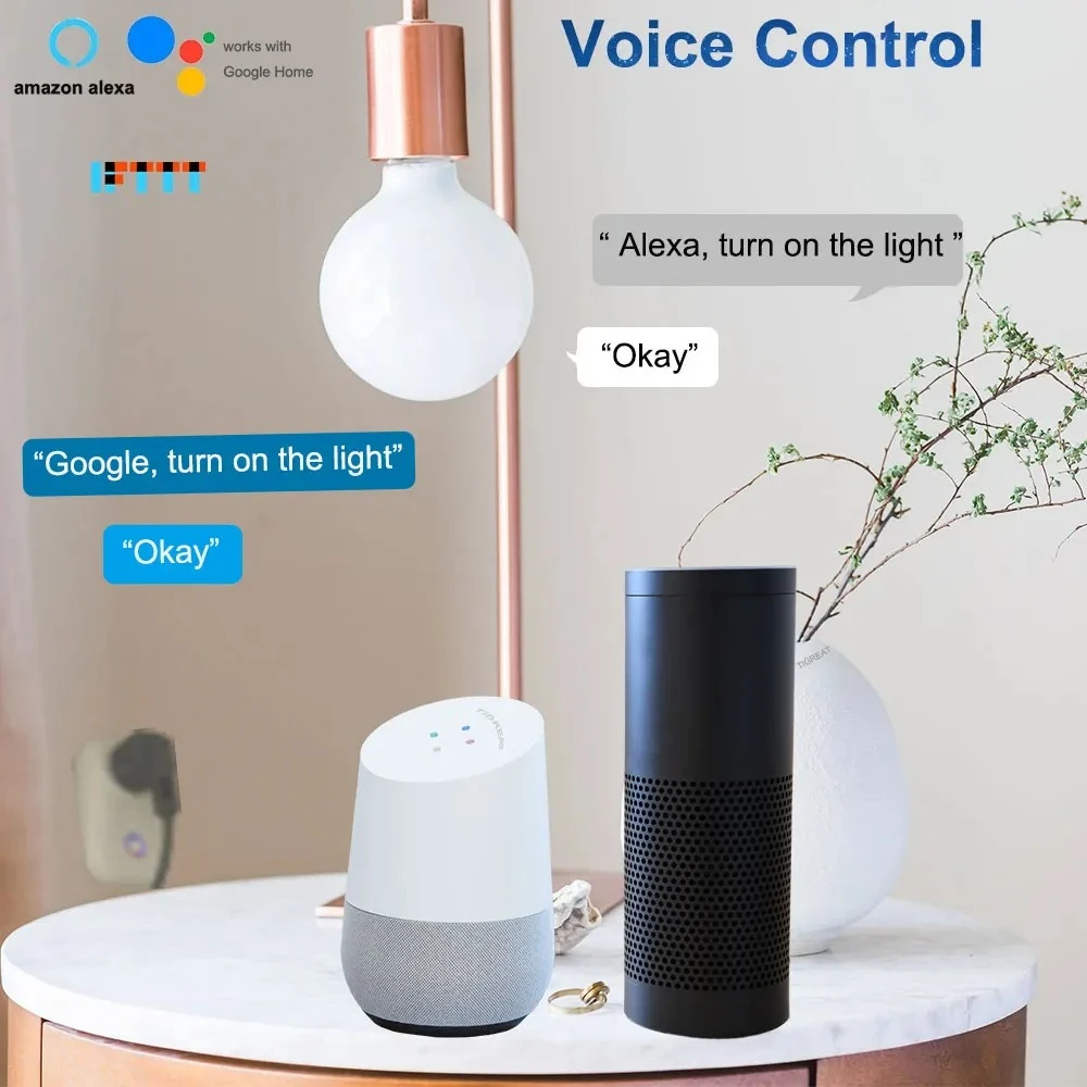 Smart WiFi Bluetooth USB Outlet with Voice Control and Timer