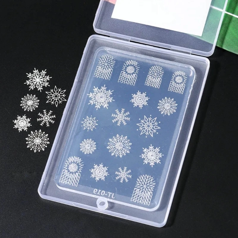 3D Art Mold with Variety of Patterns Template Carving Sticker Stencil Tools Moulds for Nail Enthusiasts and Salons R3MC