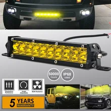 

High Quality 7 Inch LED Light Bar Work Light DC 9-32V New LED Fog Light Off-Road High-Intensity 20LED Yellow Light Car Accessory