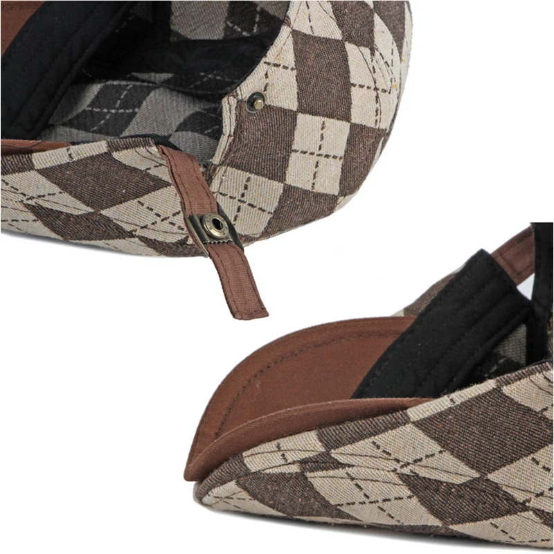 Beret Hat Retro Plaid Herringbone Cap Spring Fall Men Women Dailywear Sunshade Driving
