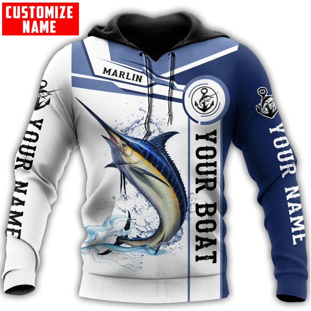 

Custom name Marlin fishing Catch and Release 3D Printed Men's Hoodie & Sweatshirt Unisex Zip Hoodies Casual Tracksuits KJ877