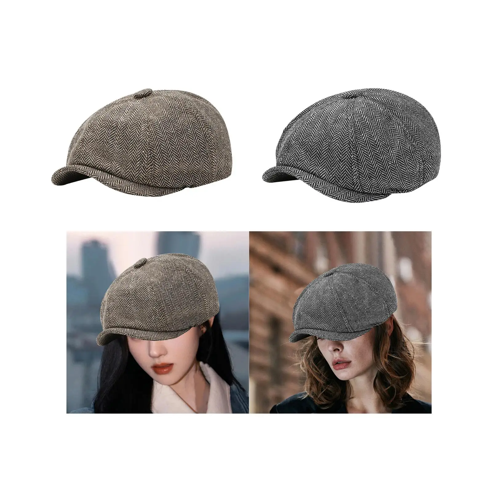 Beret Hat Cap Cabbie Hat Brith Spring Gift Warm Octagal Hat Hat for Shopping Outdoor Driving Traveling