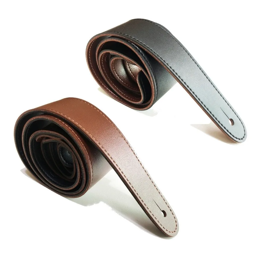 Premium Two-Tone Soft PU Leather Adjustable Guitar Strap