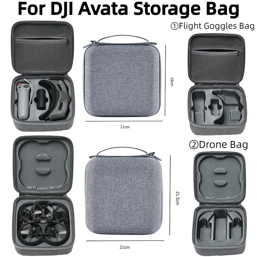 Drone Accessories Drone Storage Bag Drone Storage Case For DJI Avata Goggles 2 Portable Waterproof Suitcase Travel Carrying Case Handbag