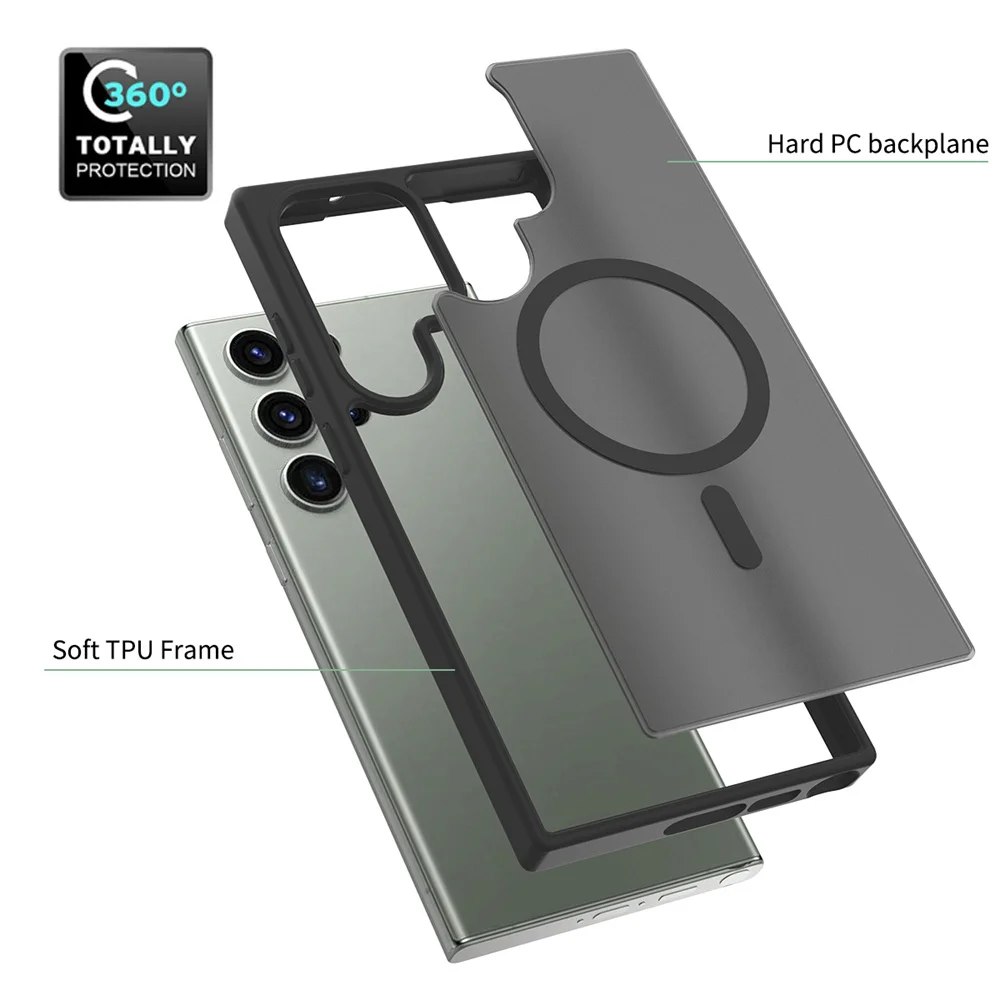 Luxury Dual-Material Protective Phone Case - Sleek Back Cover Design