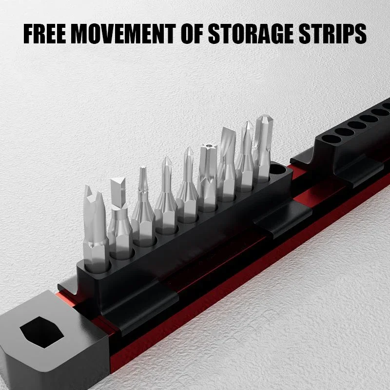 40 Holes Sleeve Batch Head Storage Rack Screwdriver Bits Holder with Magnetic Tool Organizer for Electrician Tool Accessories