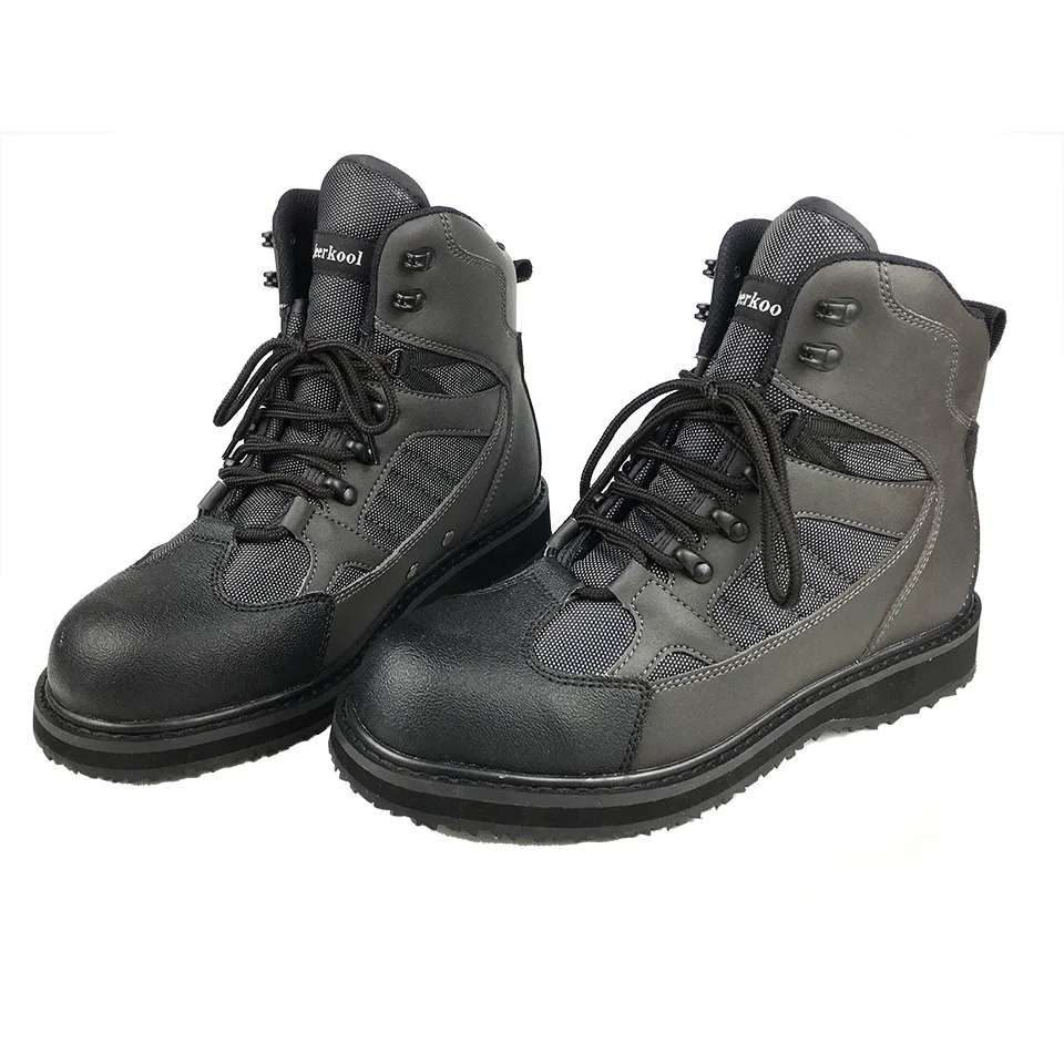 Fishing Shoes Outdoor Hunting Wading Rubber or Felt Sole Boots Upstream Anti-Slip Reef Rock Fishing Boots for Fly Waders
