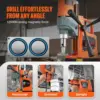 Mag Drill Press, 1300W 1.57" Boring Diameter, 2922lbf Power Portable Magnetic Drill, 810 PRM, 11Pcs Drill Bits Electric Drilling 5