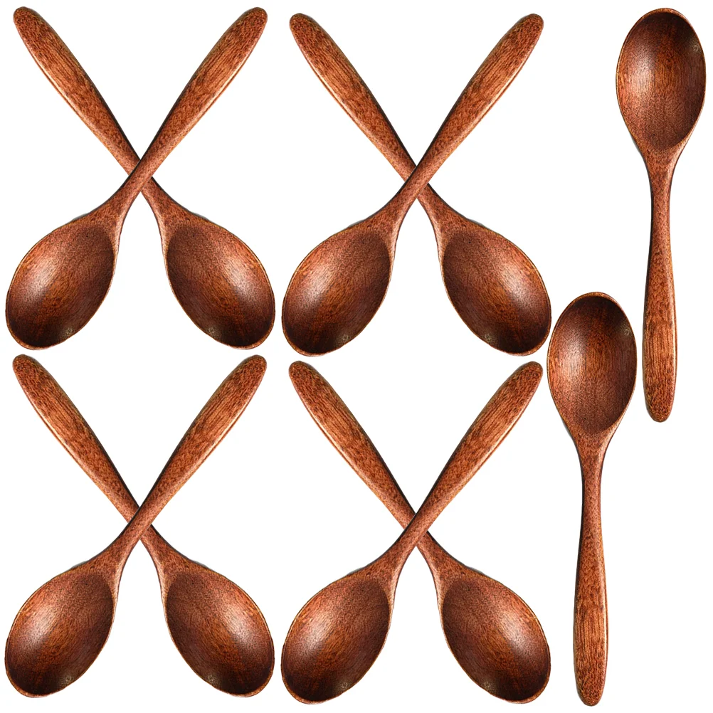 

10 Pcs Kitchen Gear Household Salt Spoons Japanese-style Small Scoop Compact Wooden Tea Home