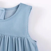 Little maven vêtements pour enfants été bébé filles robe sans manches enfants vêtements gilet robe fruits cerise filles robes en jean 6