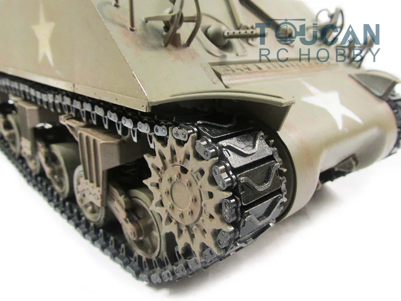 Metal Mato 1/16 M4A3 Sherman RC Tank RTR Infrared Recoil Army Green 1230 TH00673-SMT4 4