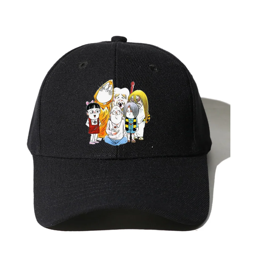 

Teenagers Hip Hop Caps Baseball Cap Spring Autumn Men Snapback Dad Hat Baseball Cap for aniem GeGeGe no Kitaro Cartoon Hat