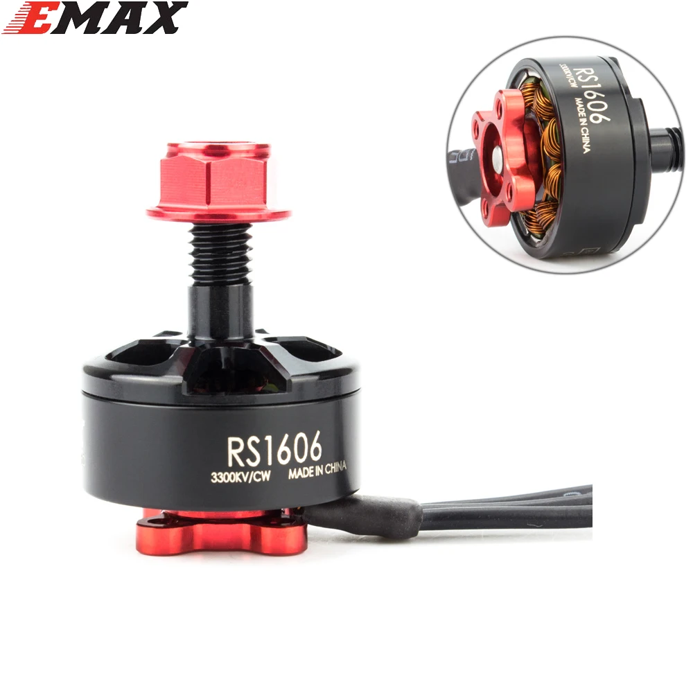 1 / 4pcs EMAX Lite Spec RS1606 3300KV Motor 3-4S for RC FPV RACER Quadcopter
